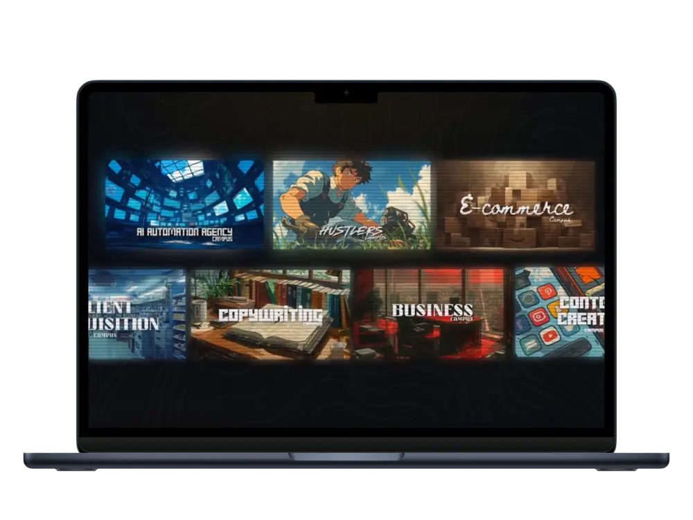 The real world courses displayed on laptop