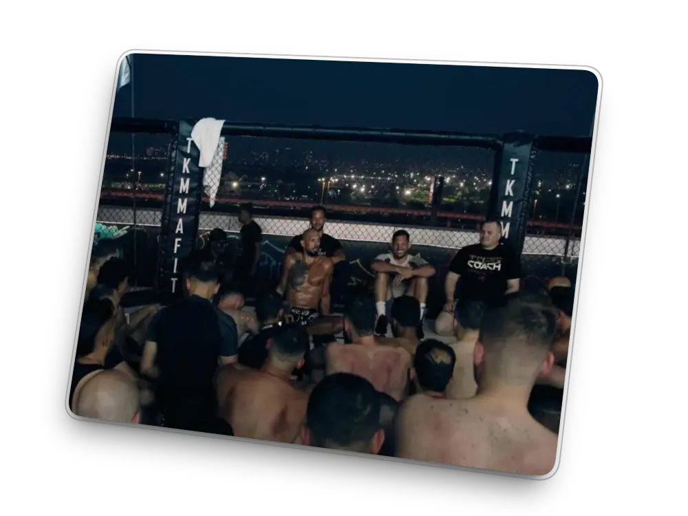 Andrew Tate with community members