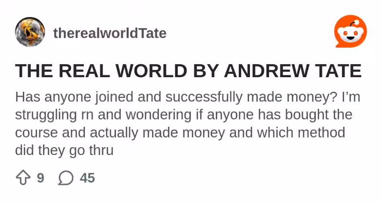 reddit thread about results people have achieved in trw