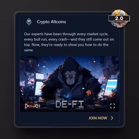 Screenshot of Crypto Altcoins course in The Real World 2.0 platform