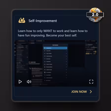 Screenshot of Self-Improvement Campus in The Real World 2.0 platform